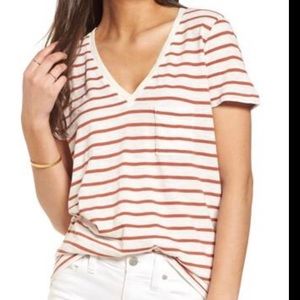 Madewell pocket tshirt striped